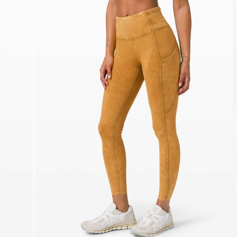 Lululemon Fast and Free Tight II 25” Ice Dye *Non-Reflective in Spiced Bronze 8